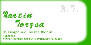 martin torzsa business card